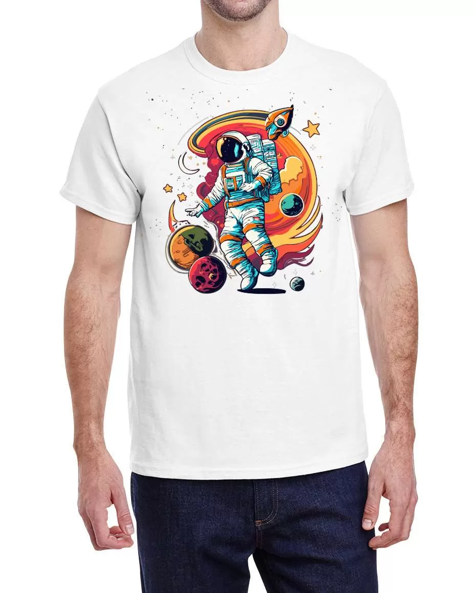 USTRADEENT Mens Astronaut Ultra Cotton Cool Graphic Shirt UG200AST1