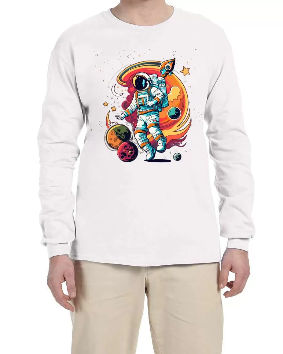 USTRADEENT Astronaut Full Sleeves Cool Graphic Shirt UG240AST1