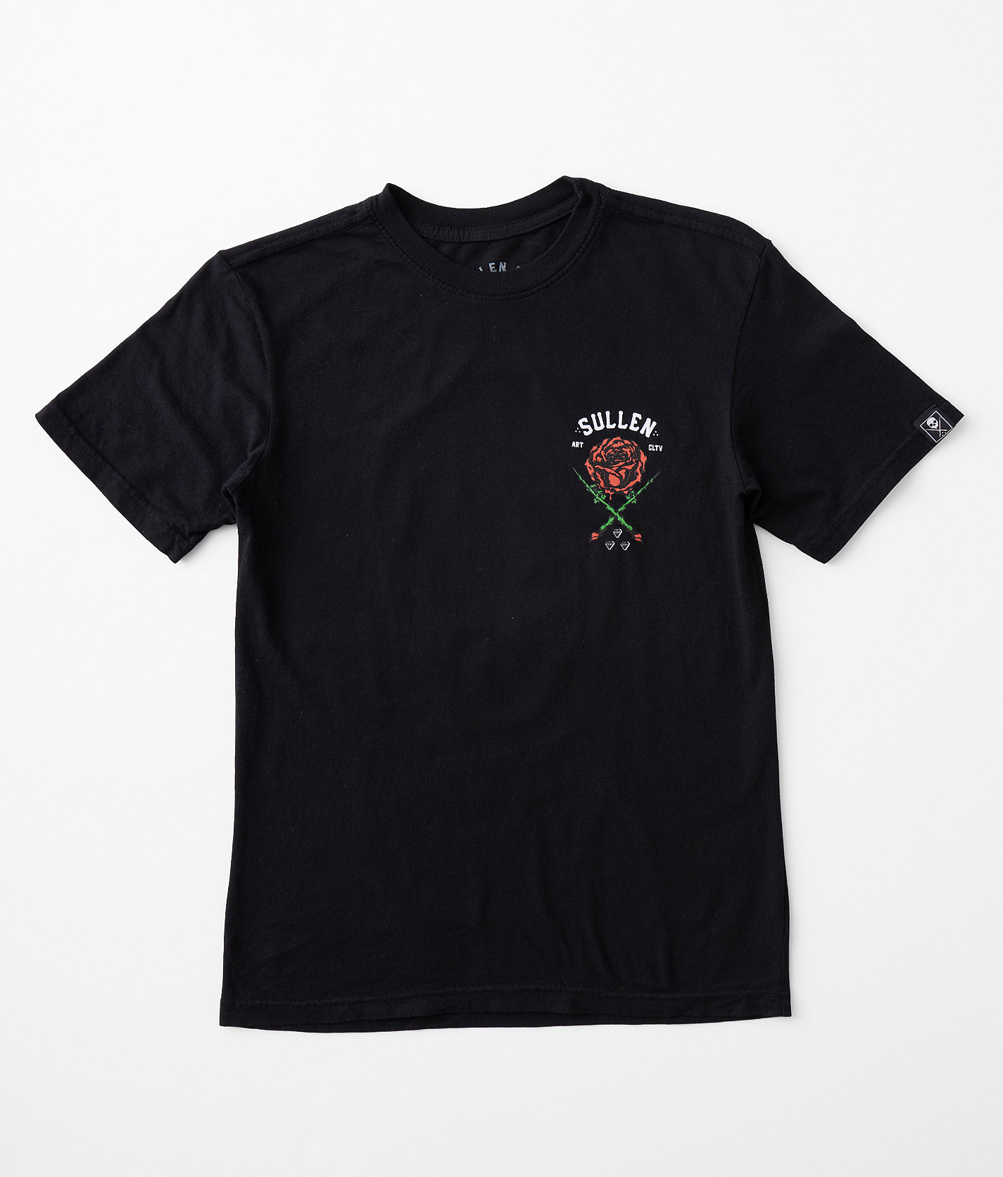 Boys - Sullen Rose Badge T-Shirt - Boy's T-Shirts in Black
