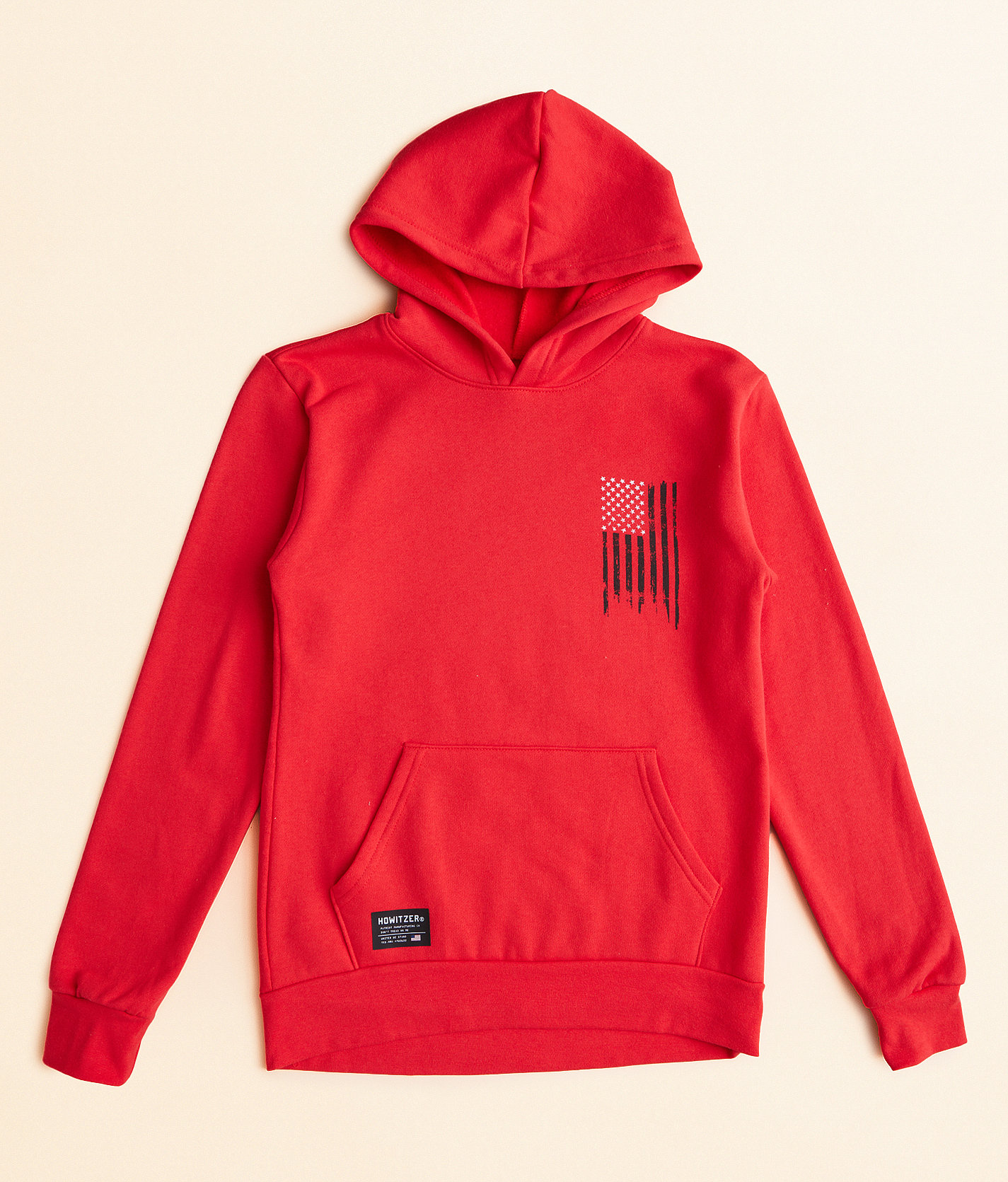 Boys - Howitzer One Nation Hooded Sweatshirt - Boy's Sweatshirts in Hibiscus