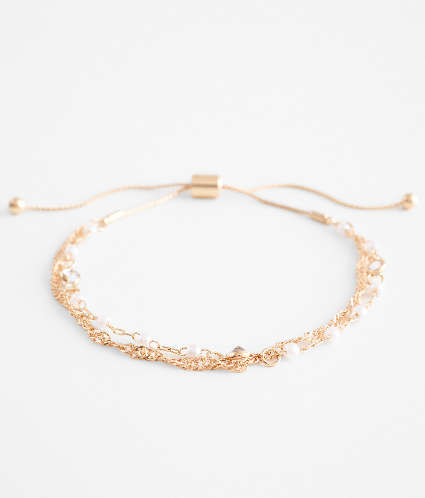 BKE Faux Pearl Slider Bracelet - Women's Jewelry in Gold