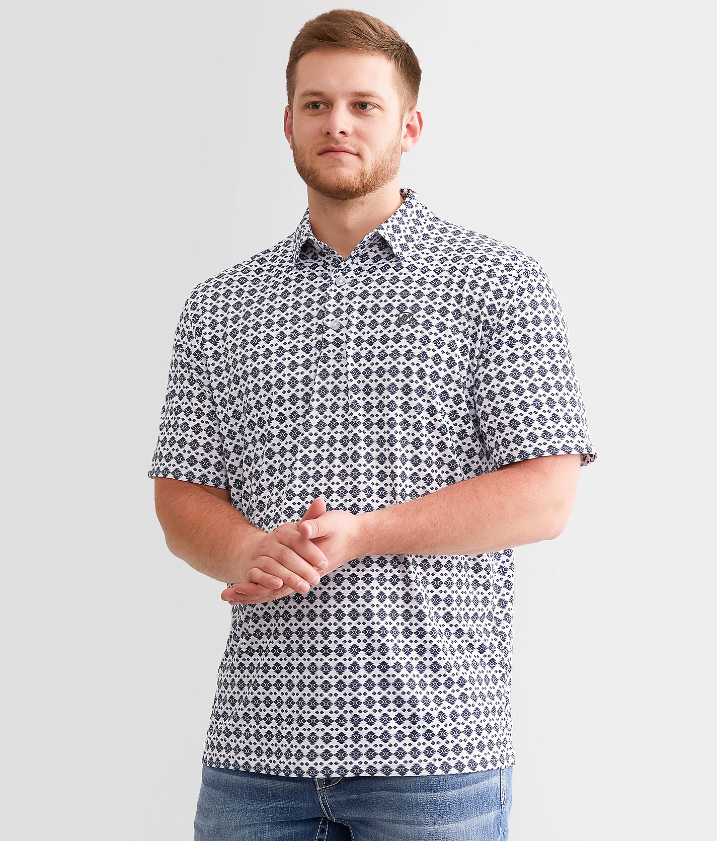 Ariat VentTEK™ Western Polo - Men's Polos in White