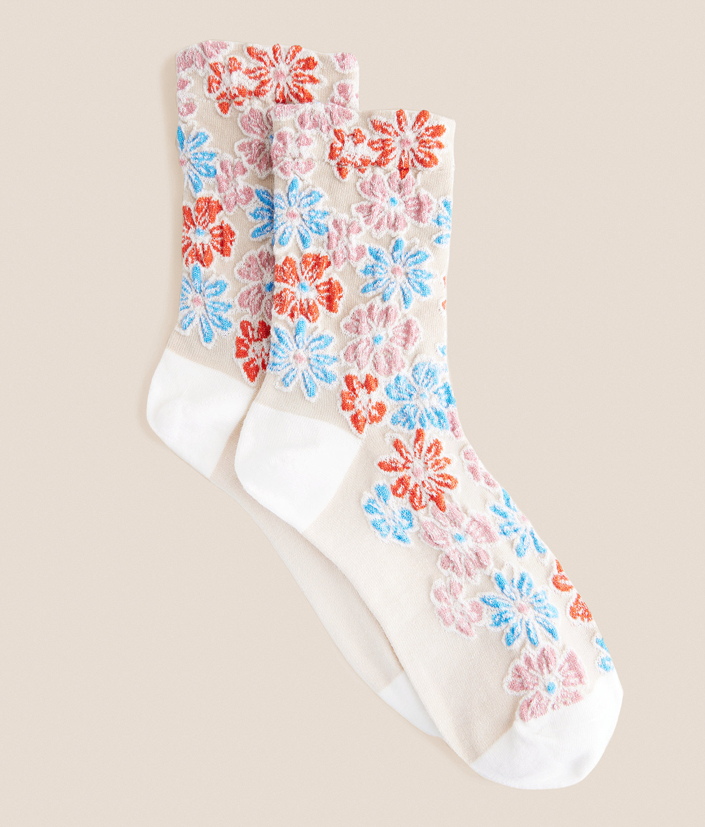 BKE Floral Crew Socks - Women's Socks in Multi