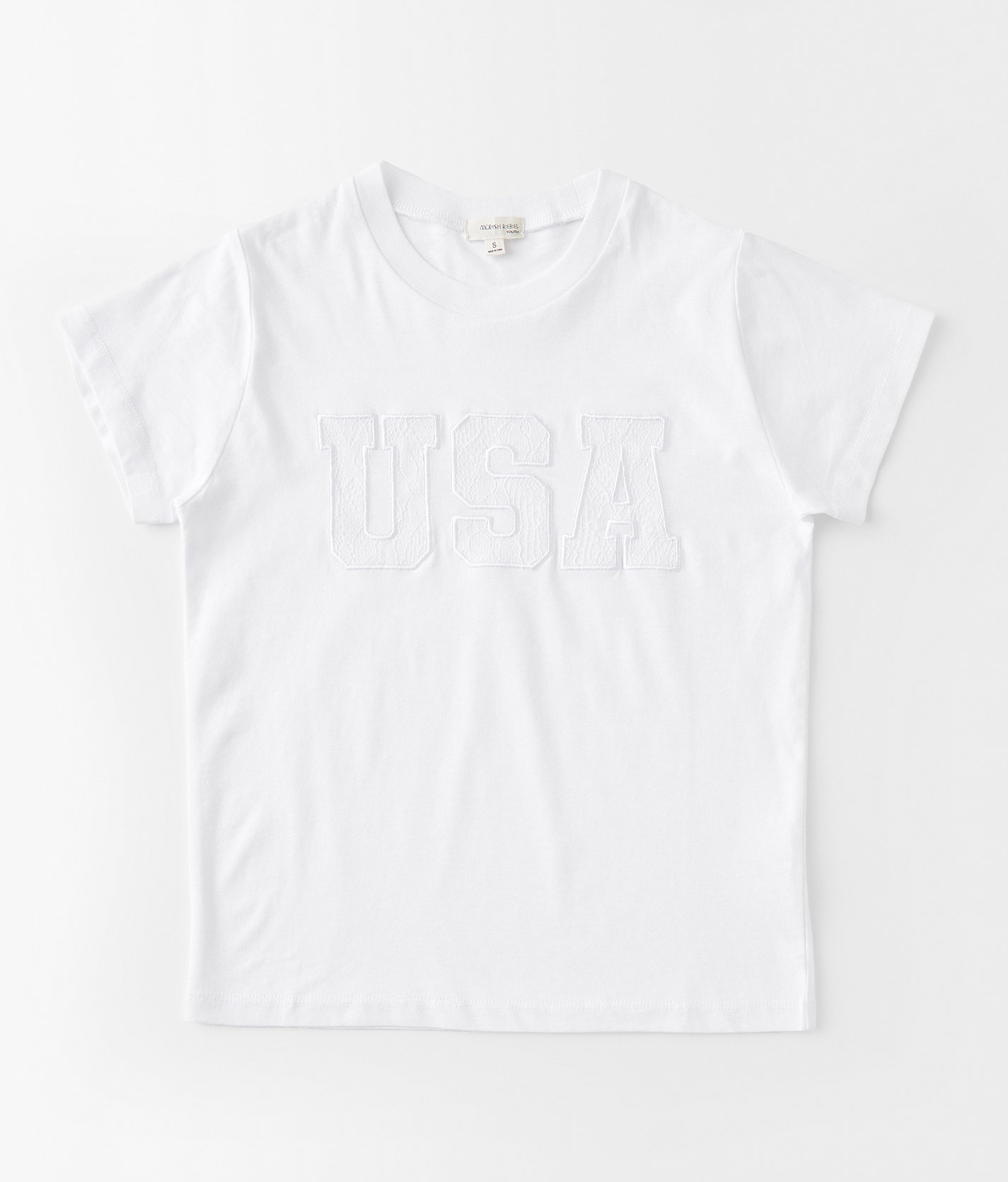Girls - Modish Rebel USA T-Shirt - Girl's T-Shirts in White