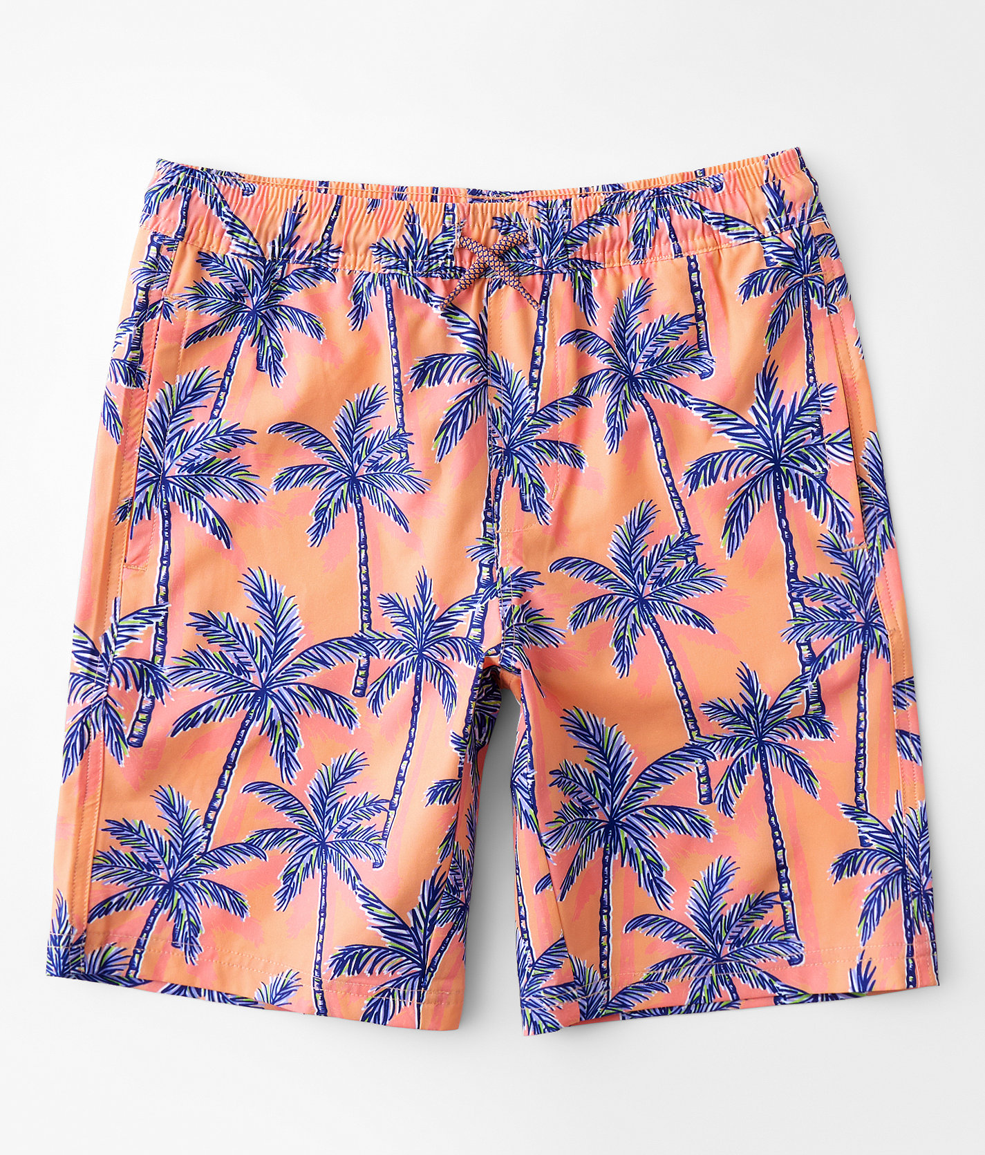 Boys - Departwest Palm Tree Stretch Swim Trunks - Boy's Swimwear in Coral