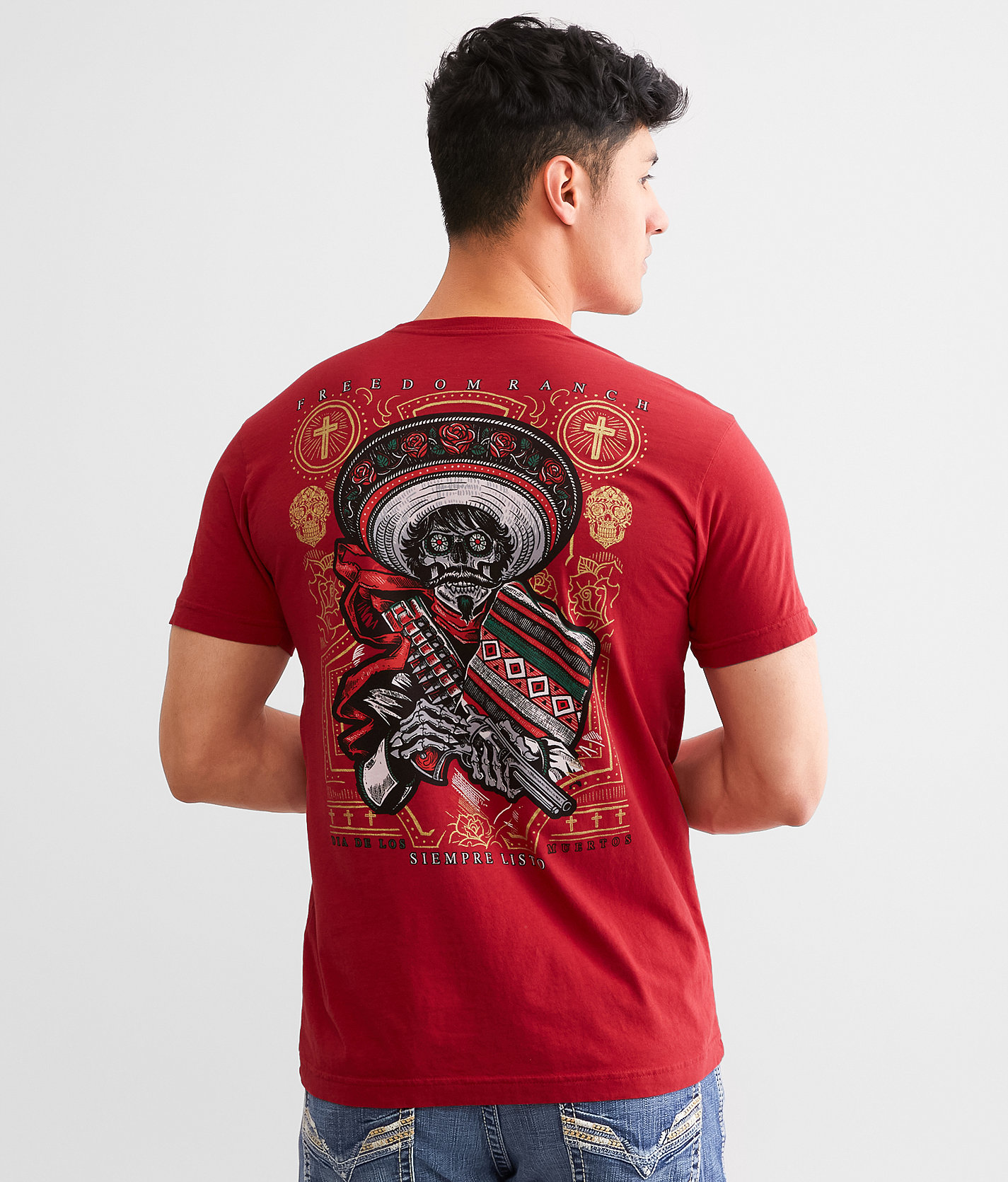 Freedom Ranch Always Ready T-Shirt - Men's T-Shirts in Equestrian Red