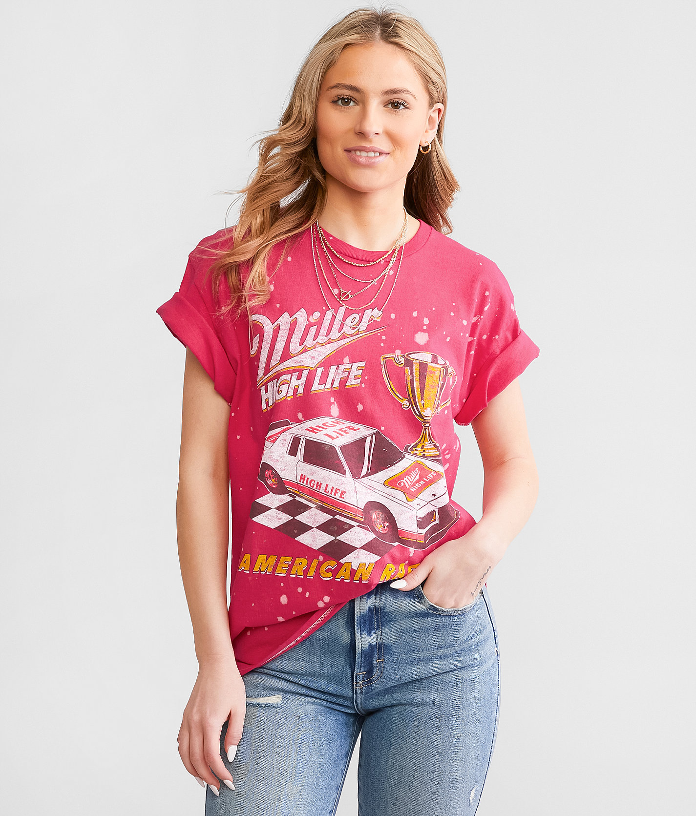 Junkfood Miller High Life Racing T-Shirt - Women's T-Shirts in Red