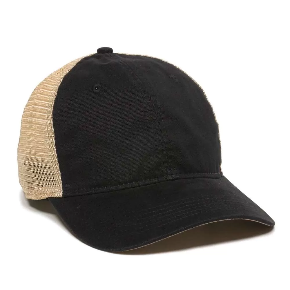 Outdoor Cap Washed Twill with Tea-Stained Mesh Back Hat