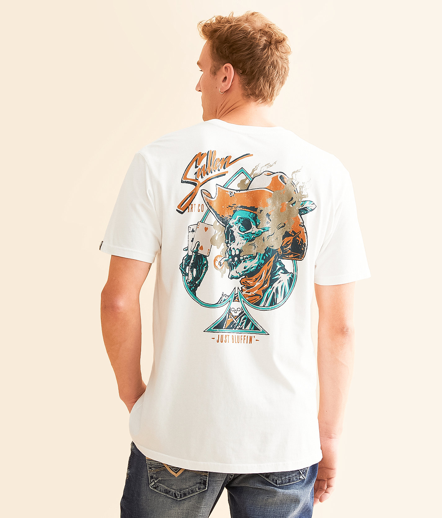 Sullen Just Bluffin' T-Shirt - Men's T-Shirts in Antique White