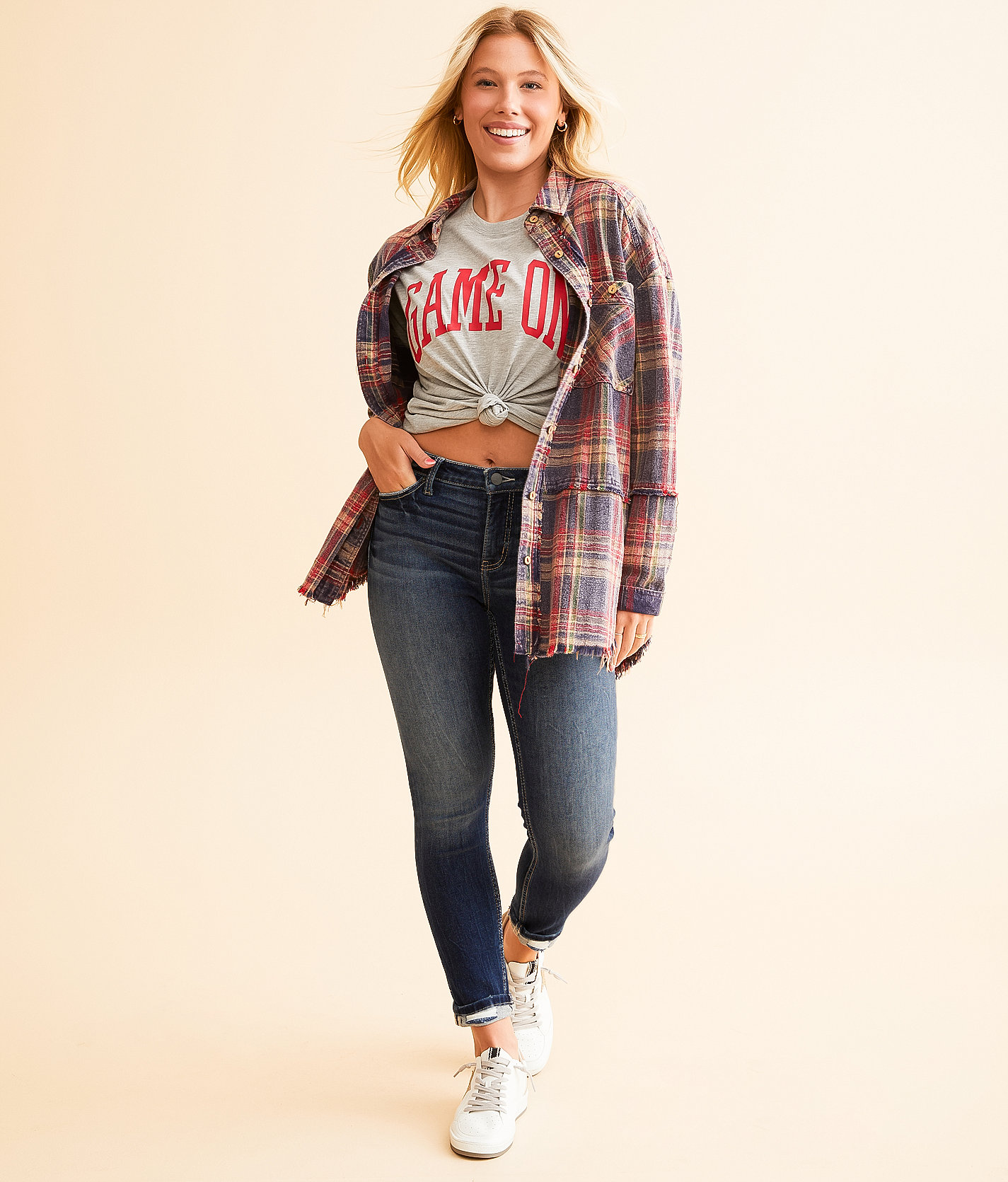 BKE Gabby Ankle Skinny Stretch Cuffed Jean - Women's Jeans in Acosta