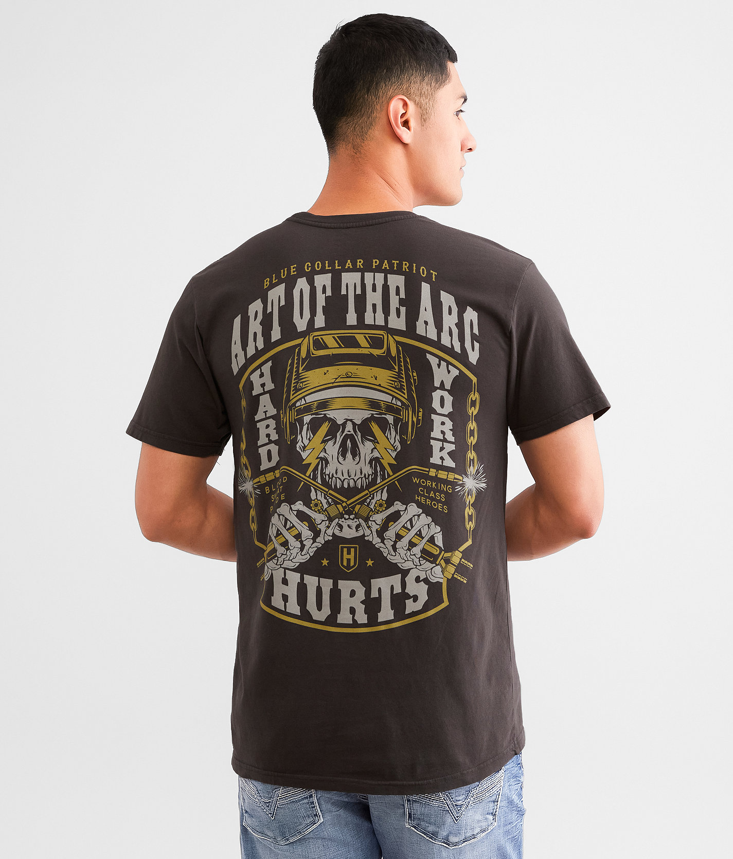 Howitzer Blue Collar Art Of The Arc T-Shirt - Men's T-Shirts in Vintage Black