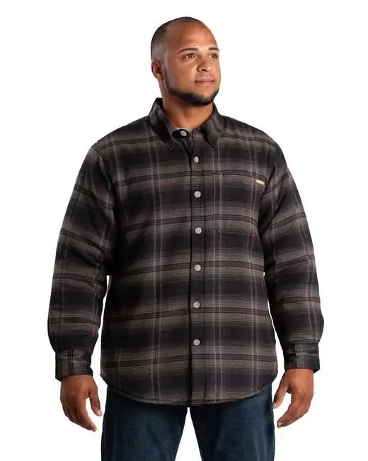 Berne SH77 Men's Heartland Sherpa-Lined Flannel Shirt Jacket
