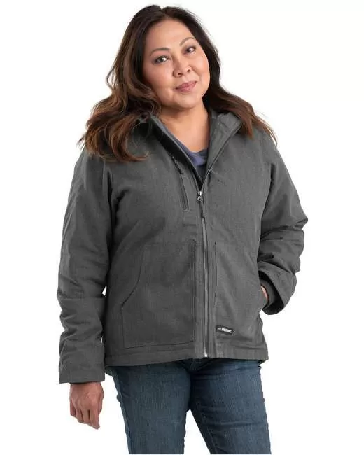 Berne WHJ65 Ladies' Heathered Duck Hooded Jacket