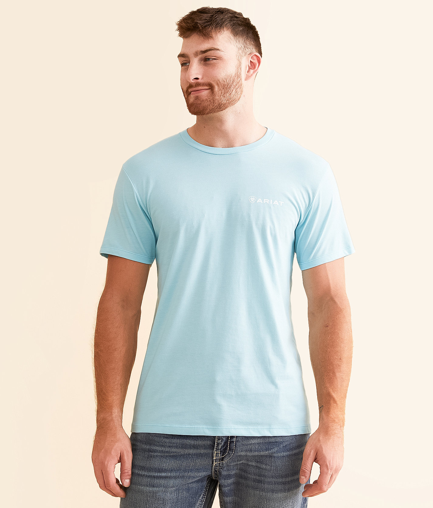 Ariat Crossboards Circle T-Shirt - Men's T-Shirts in Sky Blue Heather