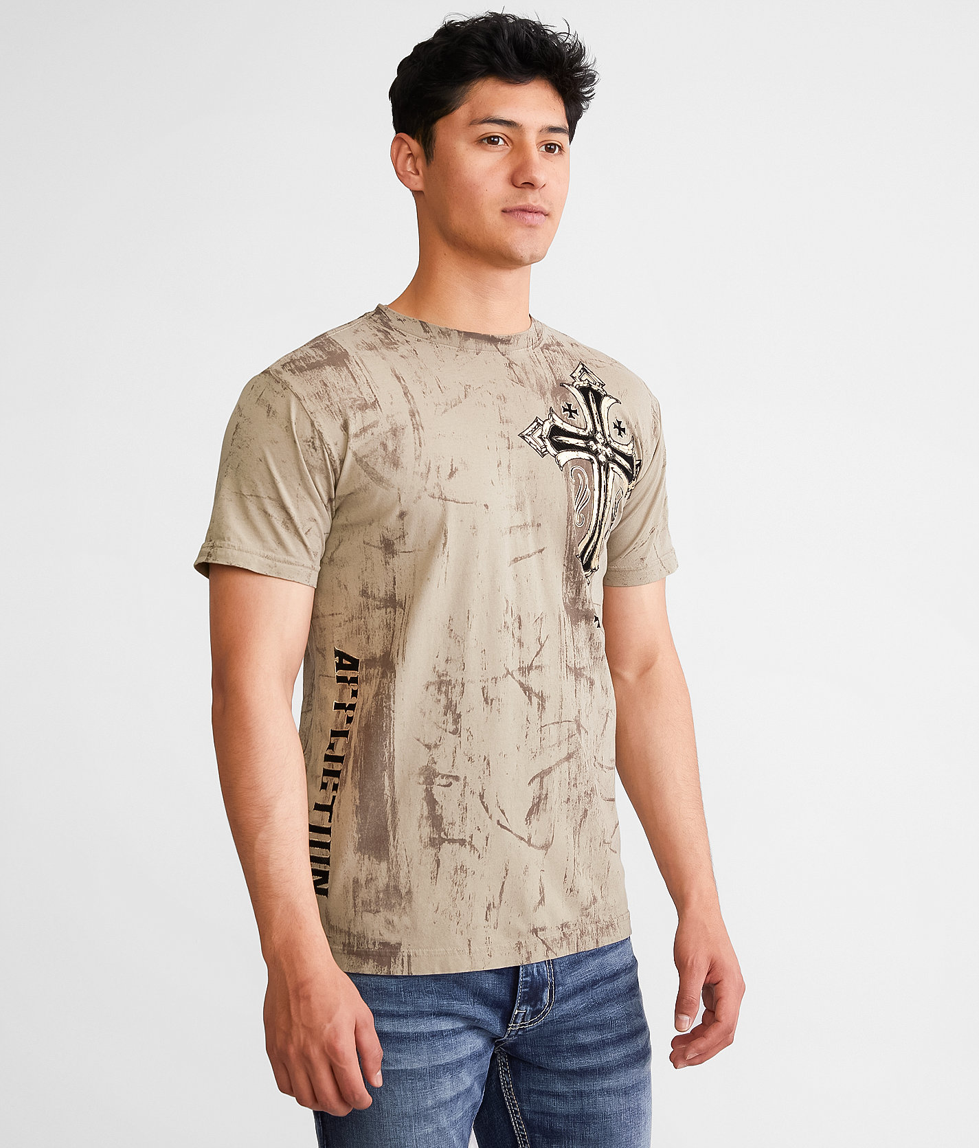 Affliction Concept T-Shirt - Men's T-Shirts in Timberwolf
