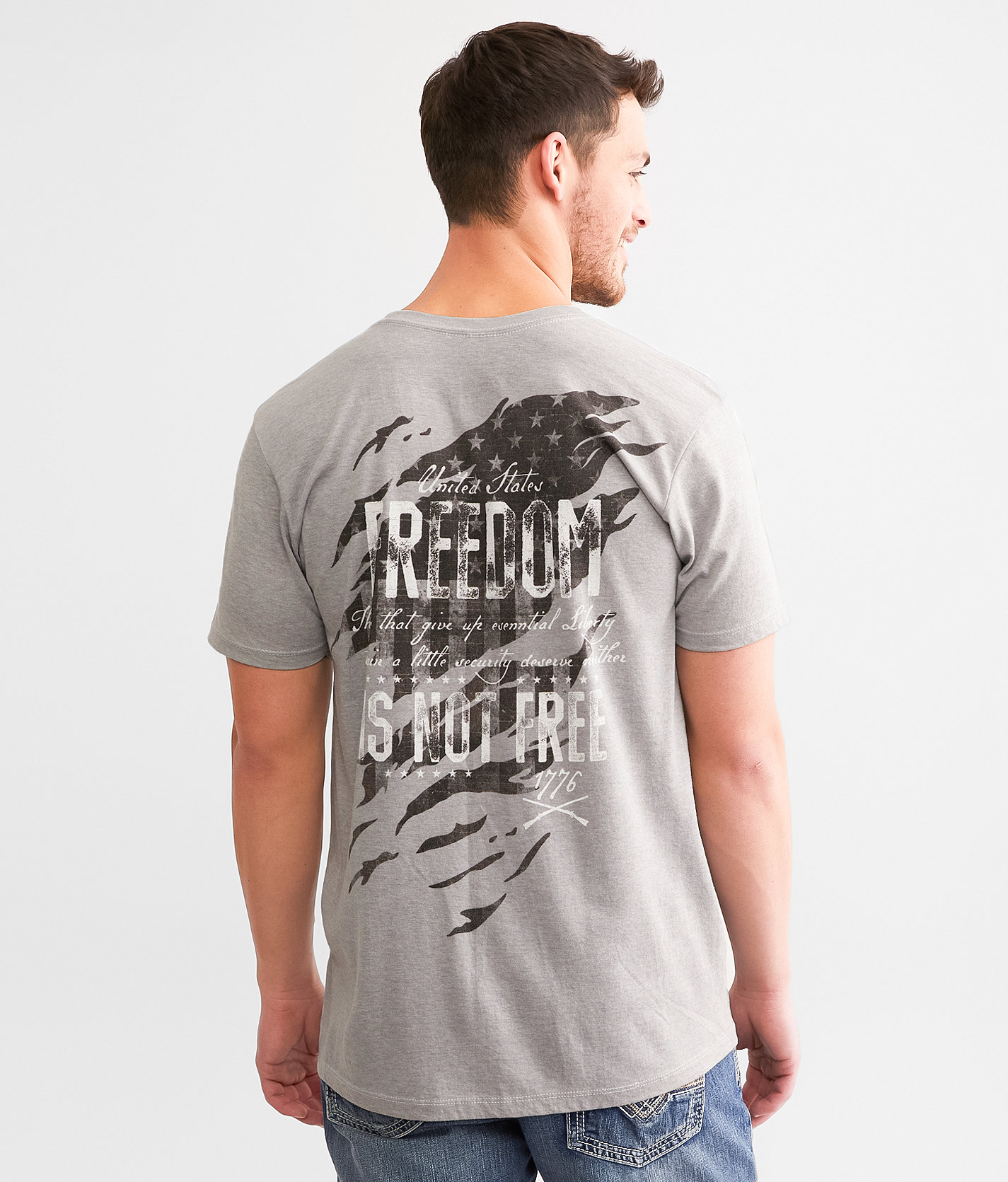 Howitzer Battle Torn T-Shirt - Men's T-Shirts in Pewter