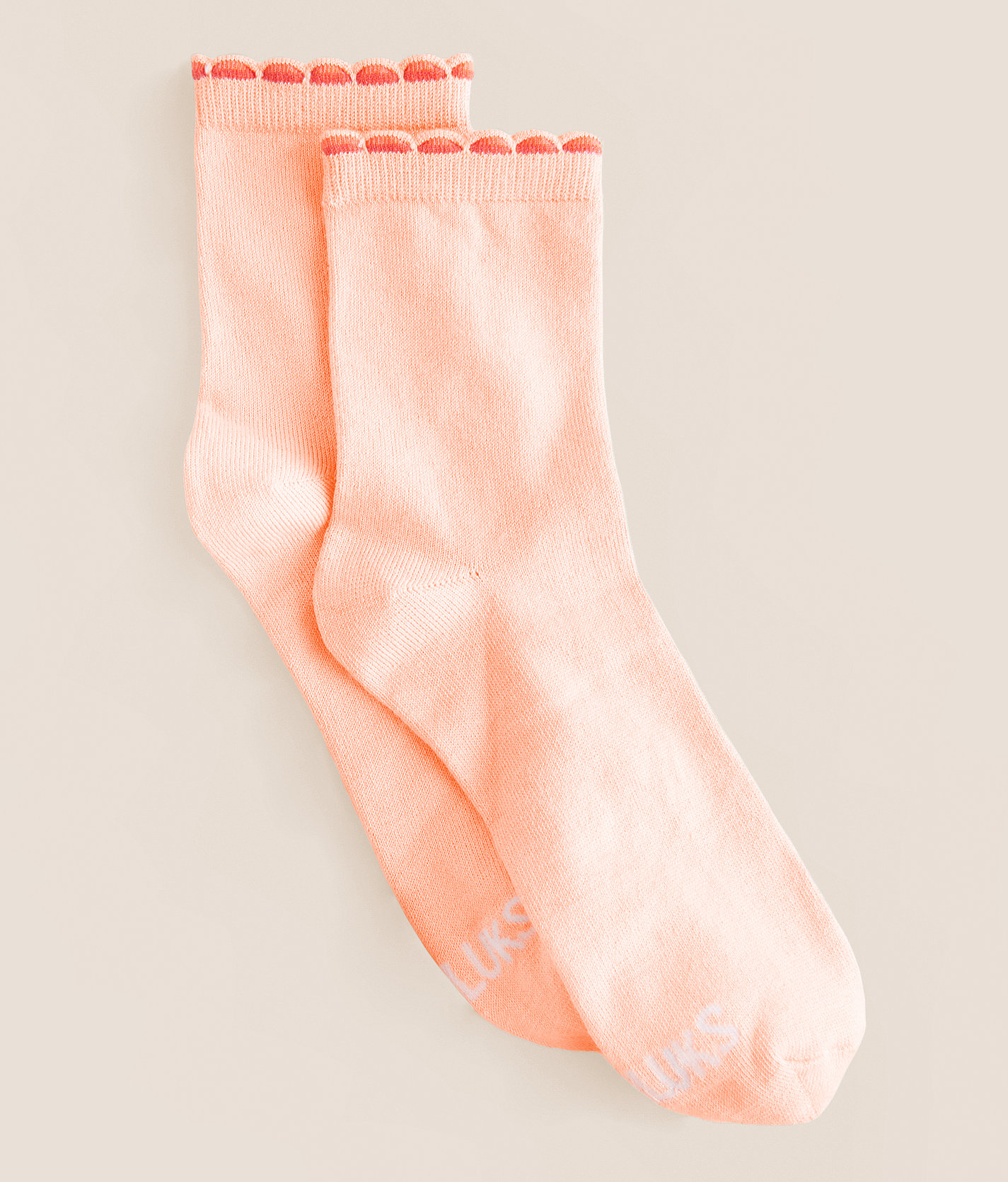 Muk Luks Ruffle Socks - Women's Socks in Peach