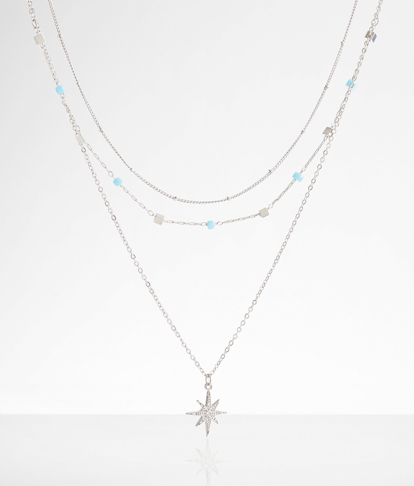 boutique by BKE 2 Pack Starburst Necklace Set - Women's Jewelry in Silver