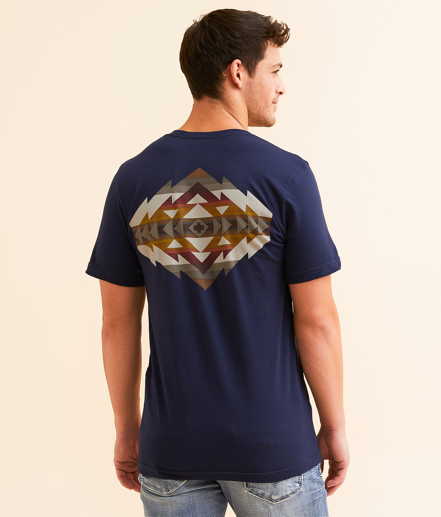 Pendleton Solstice Canyon T-Shirt - Men's T-Shirts in Navy Gold