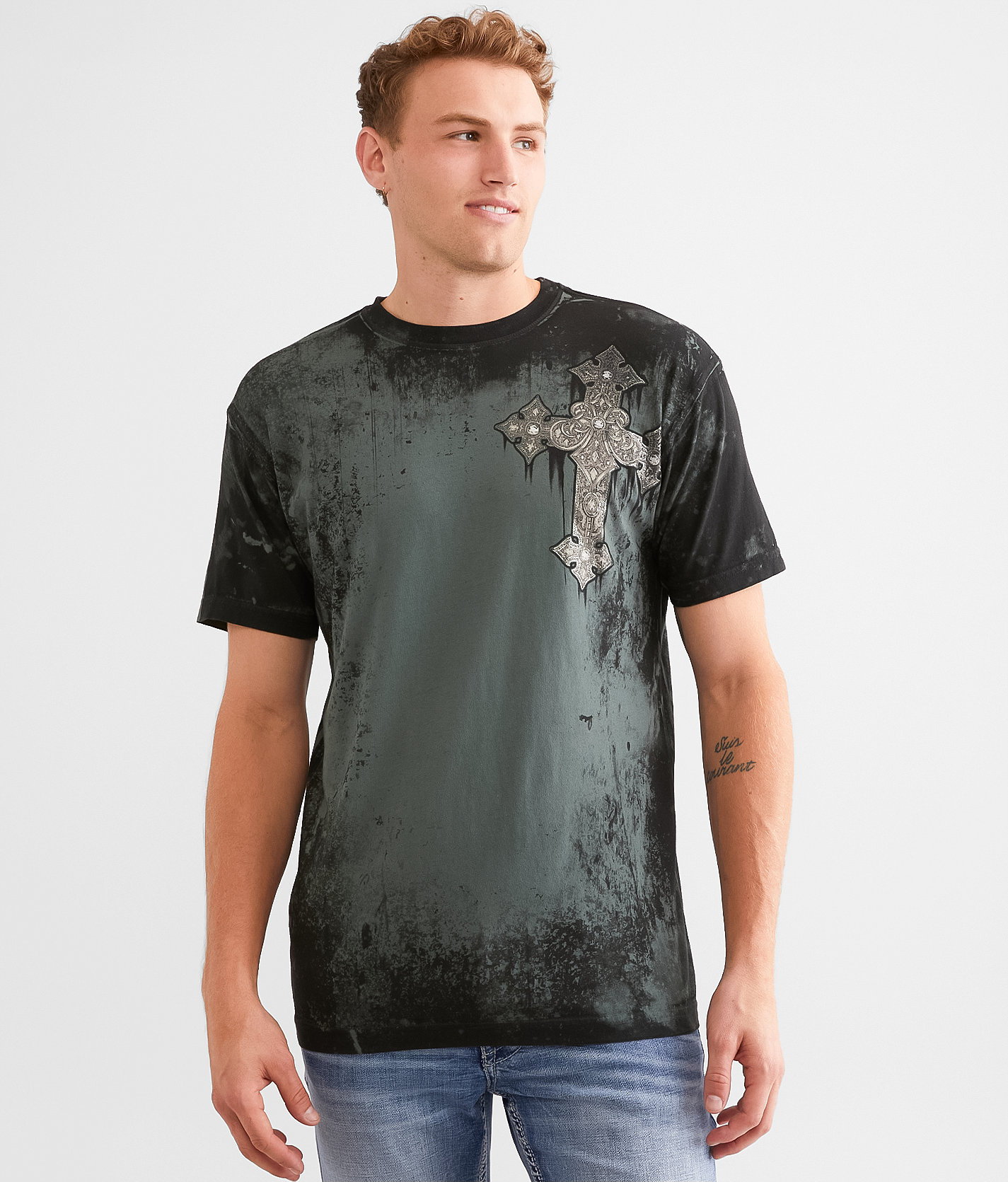 Affliction Solace T-Shirt - Men's T-Shirts in Dark Forest