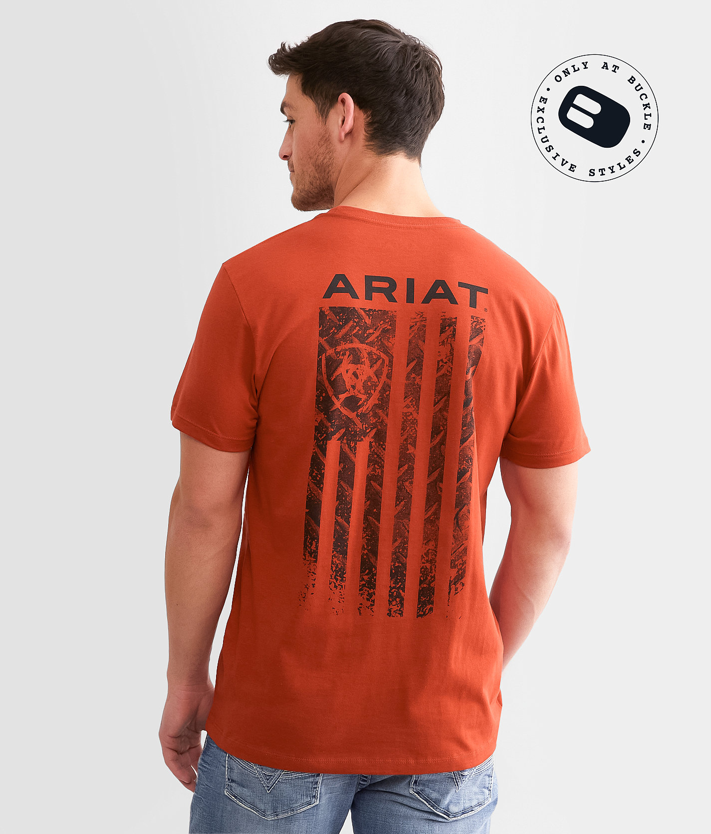 Ariat Never Fade Diamond T-Shirt - Men's T-Shirts in Red Ochre