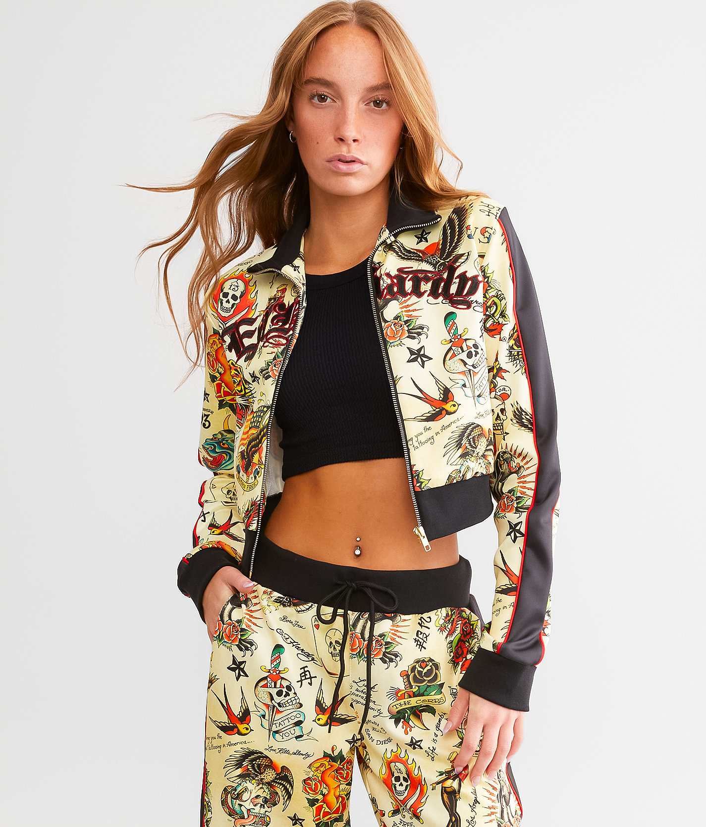 Ed Hardy Y2K Track Jacket - Women's Coats & Jackets in Multi