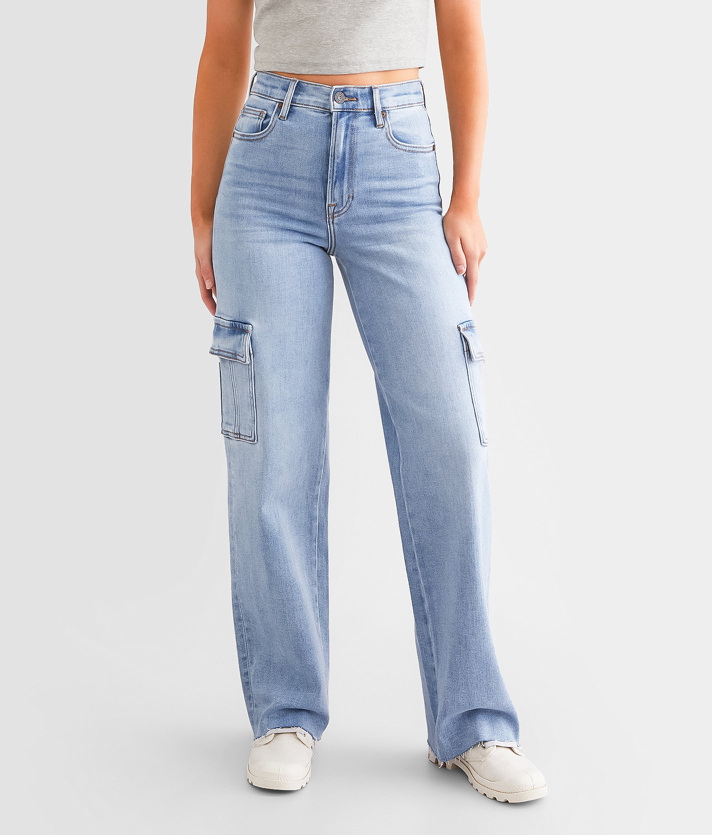 HIDDEN Logan Dad Cargo Stretch Jean - Women's Jeans in Medium Light