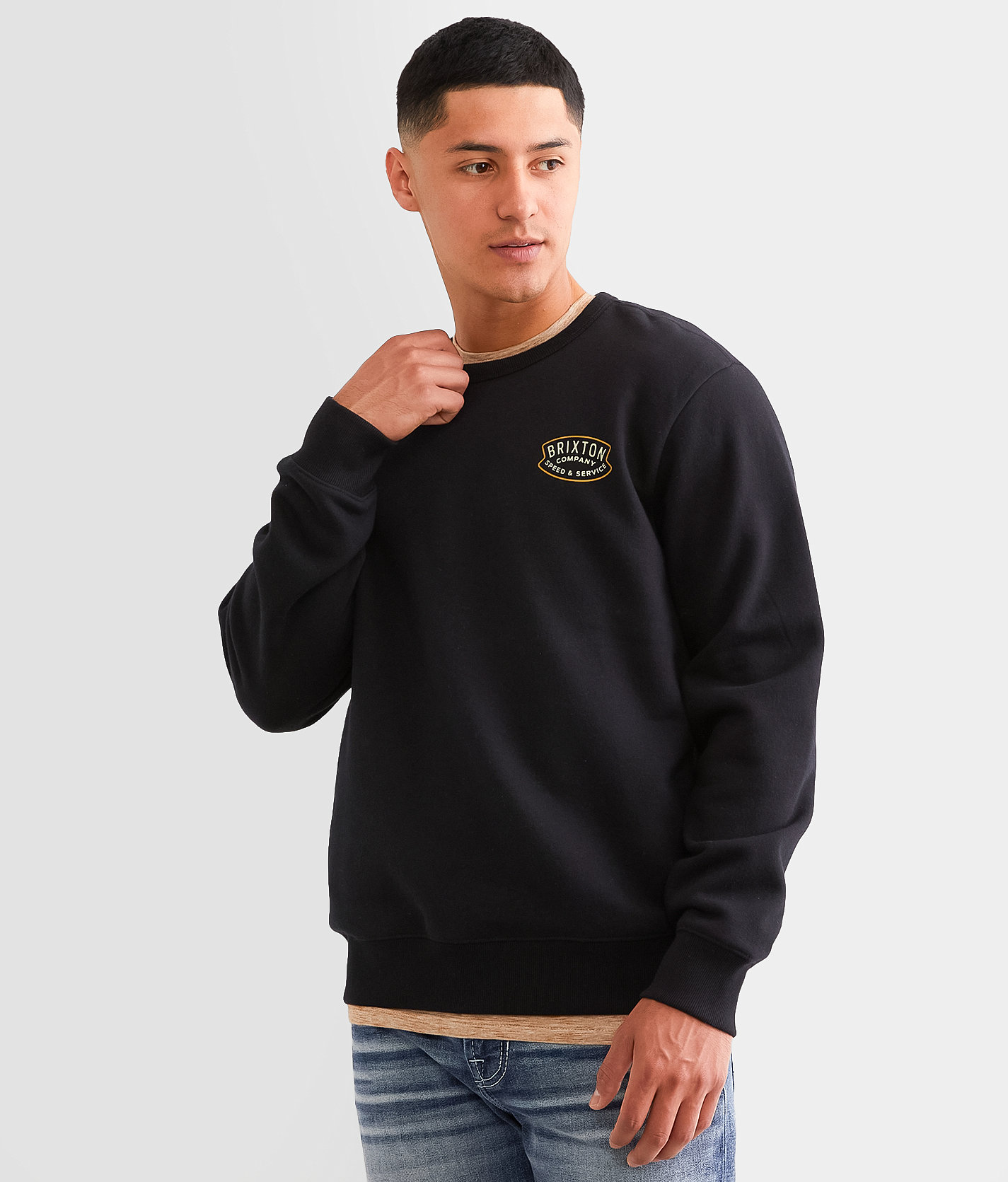Brixton Gasket Pullover - Men's Sweatshirts in Black