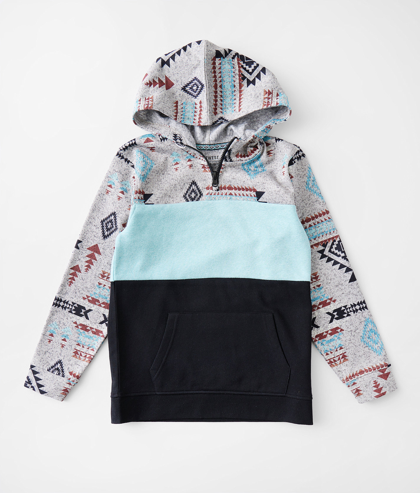 Boys - Departwest Color Block Hoodie - Boy's Sweatshirts in Oatmeal