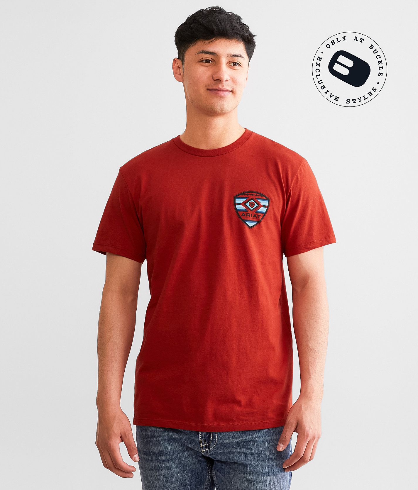 Ariat Geo Fill T-Shirt - Men's T-Shirts in Red Ochre