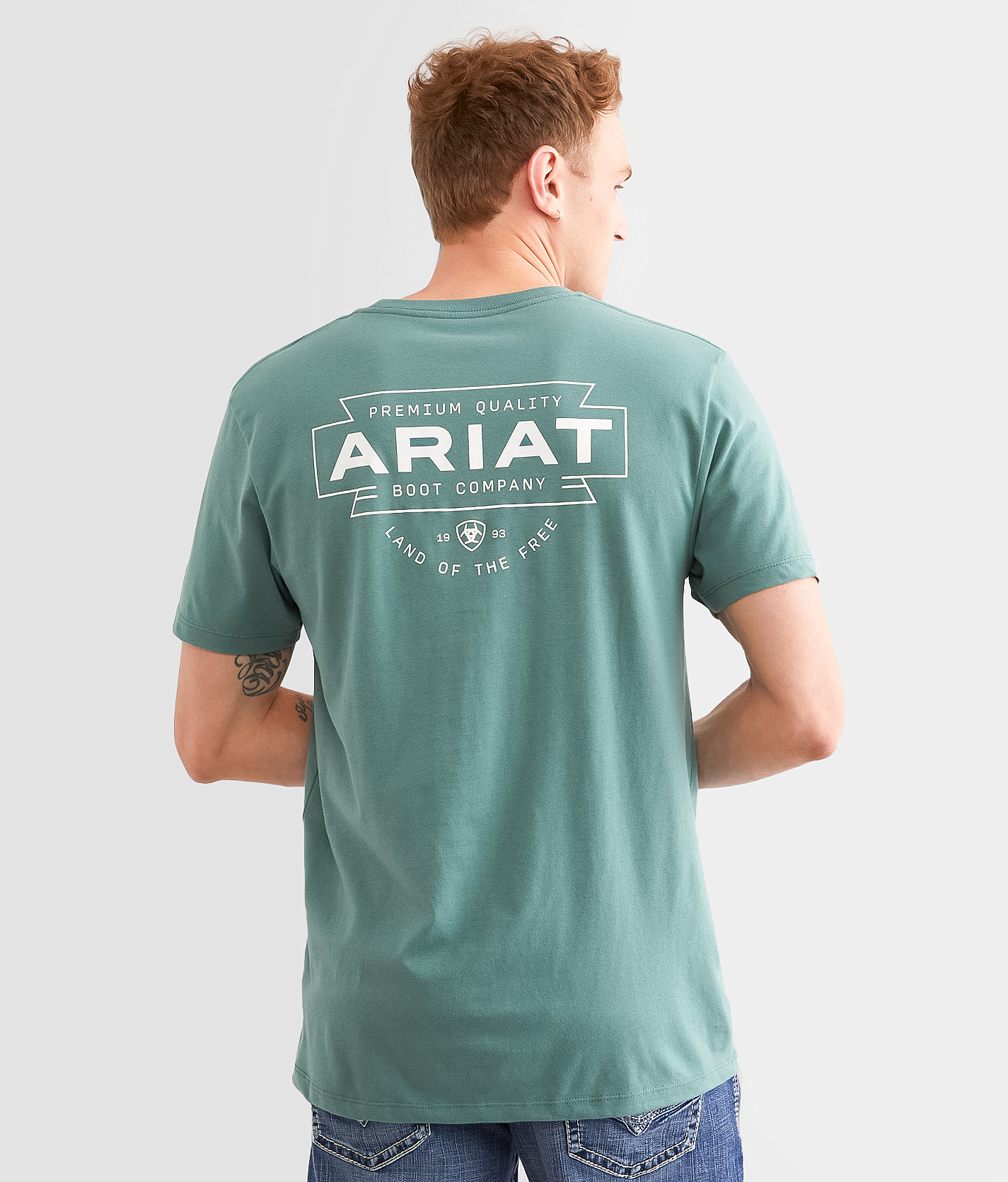 Ariat Southwest Simple T-Shirt - Men's T-Shirts in Silver Pine