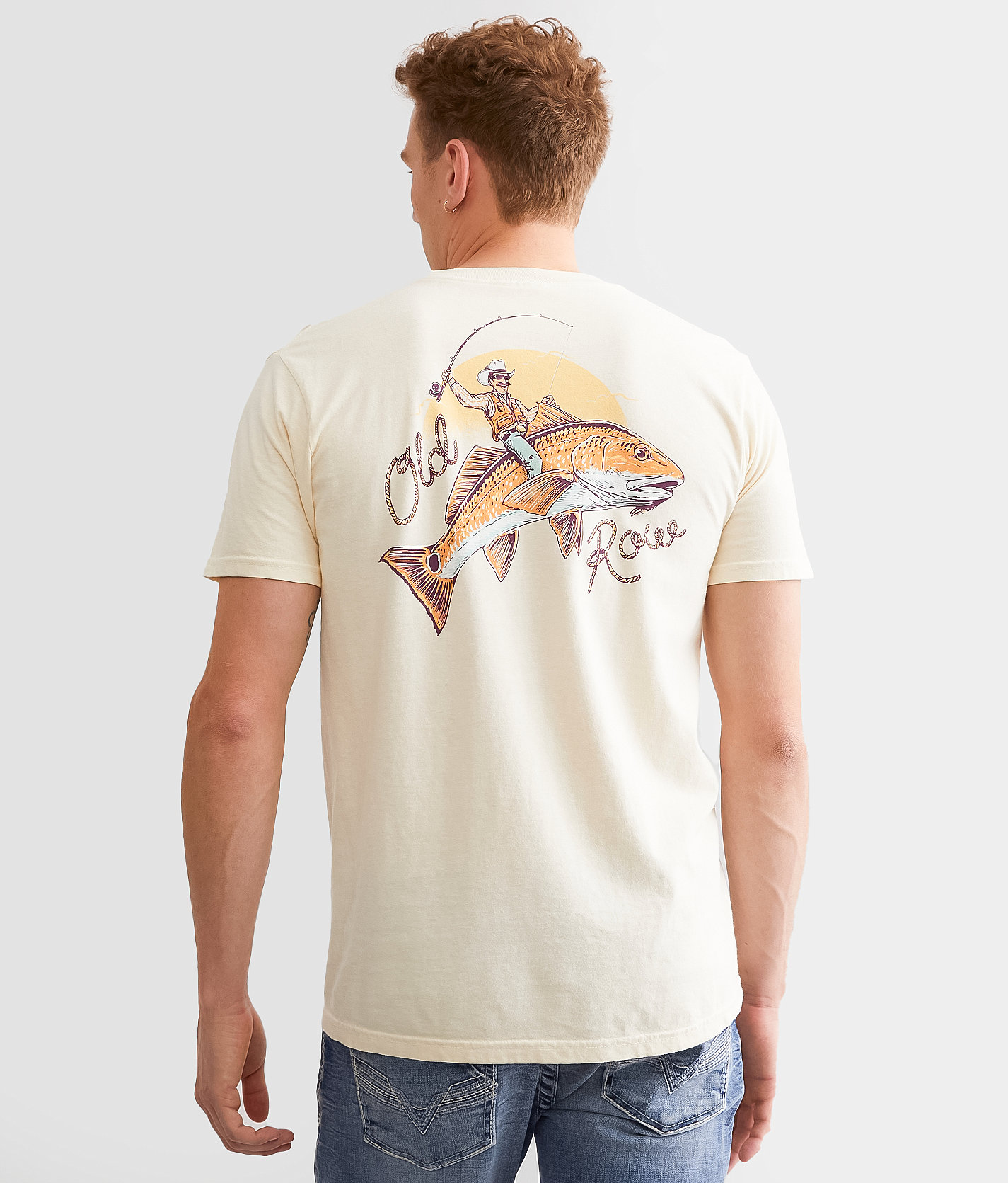 Old Row Bucking Fish T-Shirt - Men's T-Shirts in Ivory