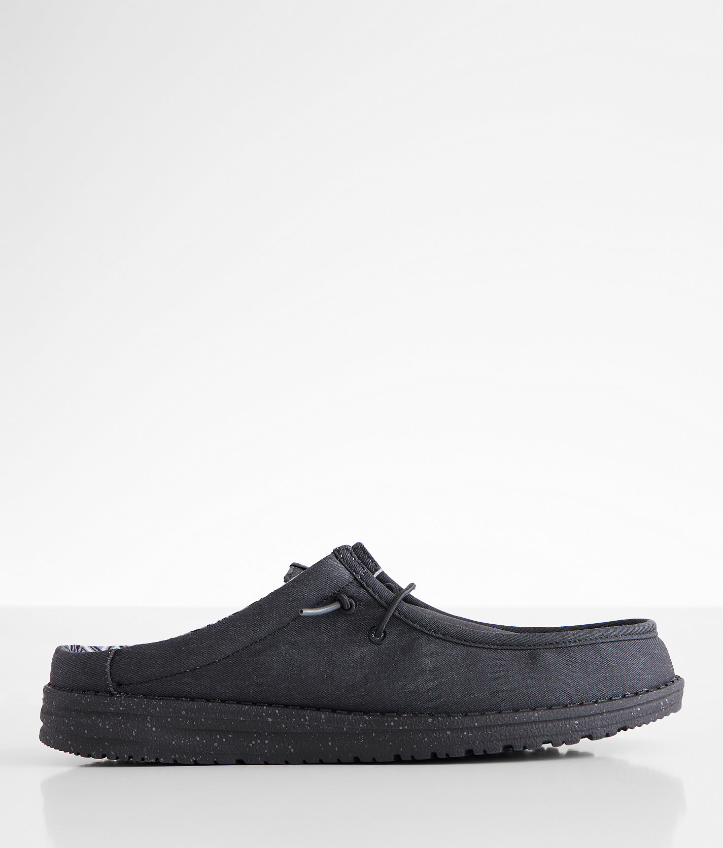 HEYDUDE™ Wally Slip Canvas Mule Shoe - Men's Shoes in Black Black