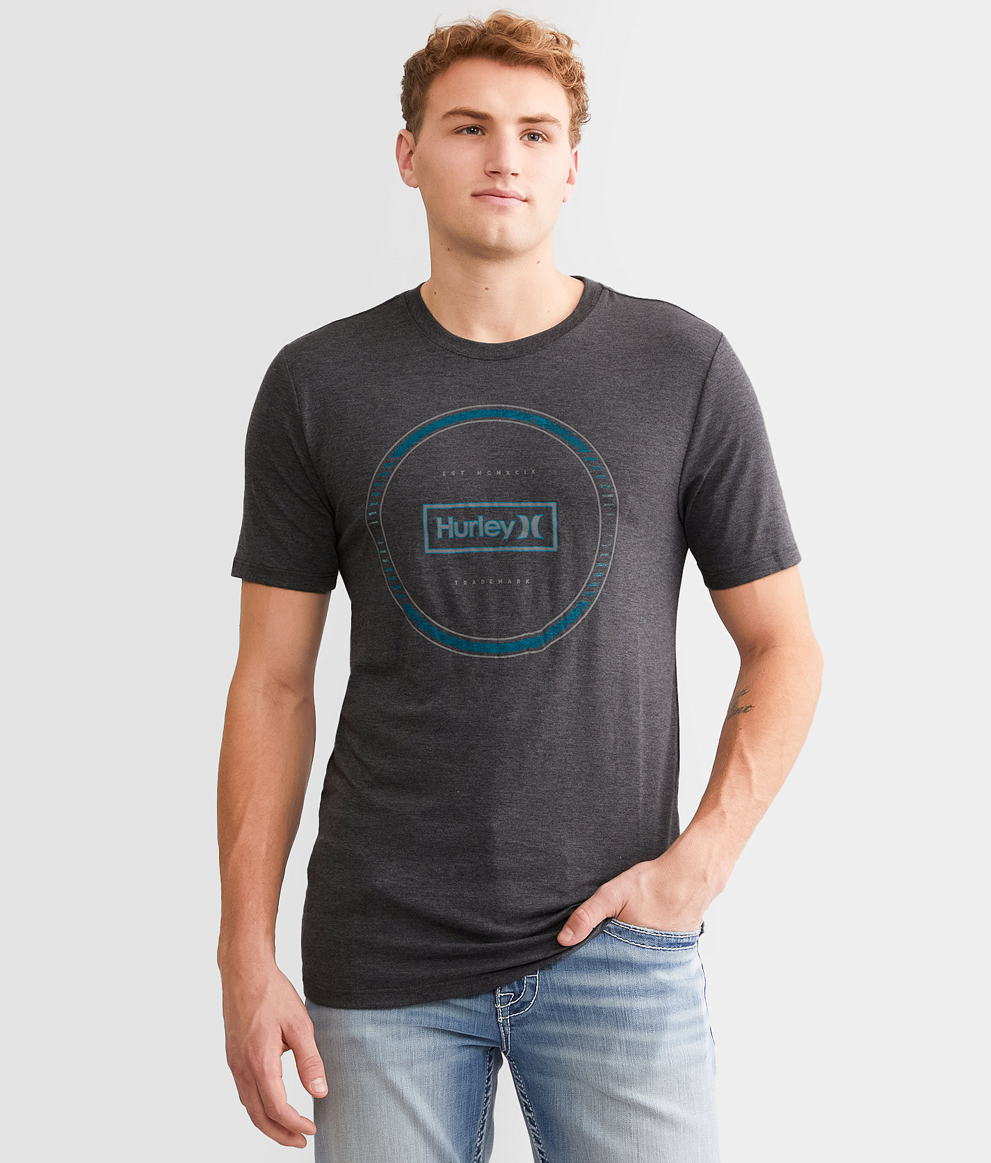 Hurley Display T-Shirt - Men's T-Shirts in Black Polymer