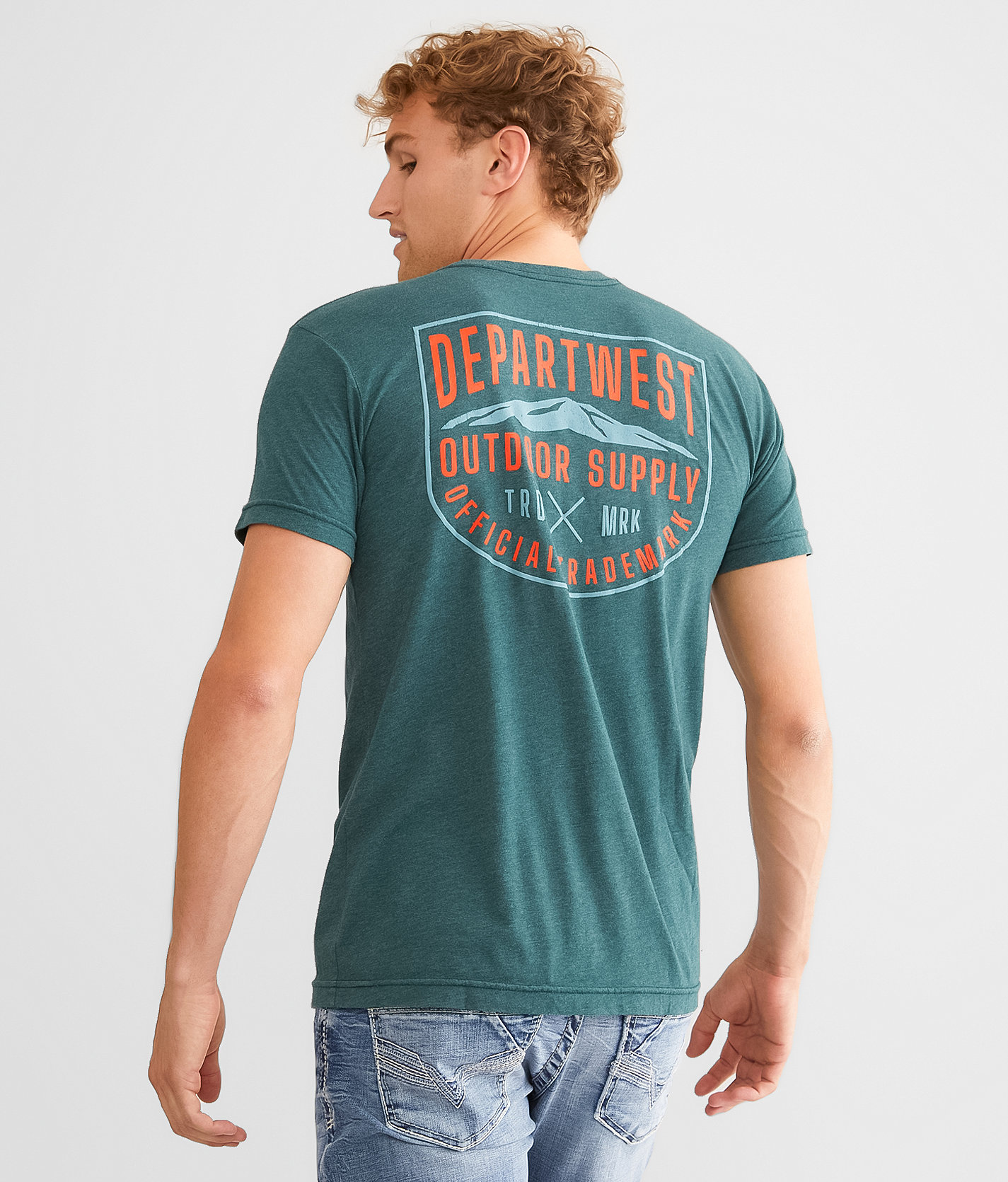 Departwest Keep Riding T-Shirt - Men's T-Shirts in Dark Teal Heather