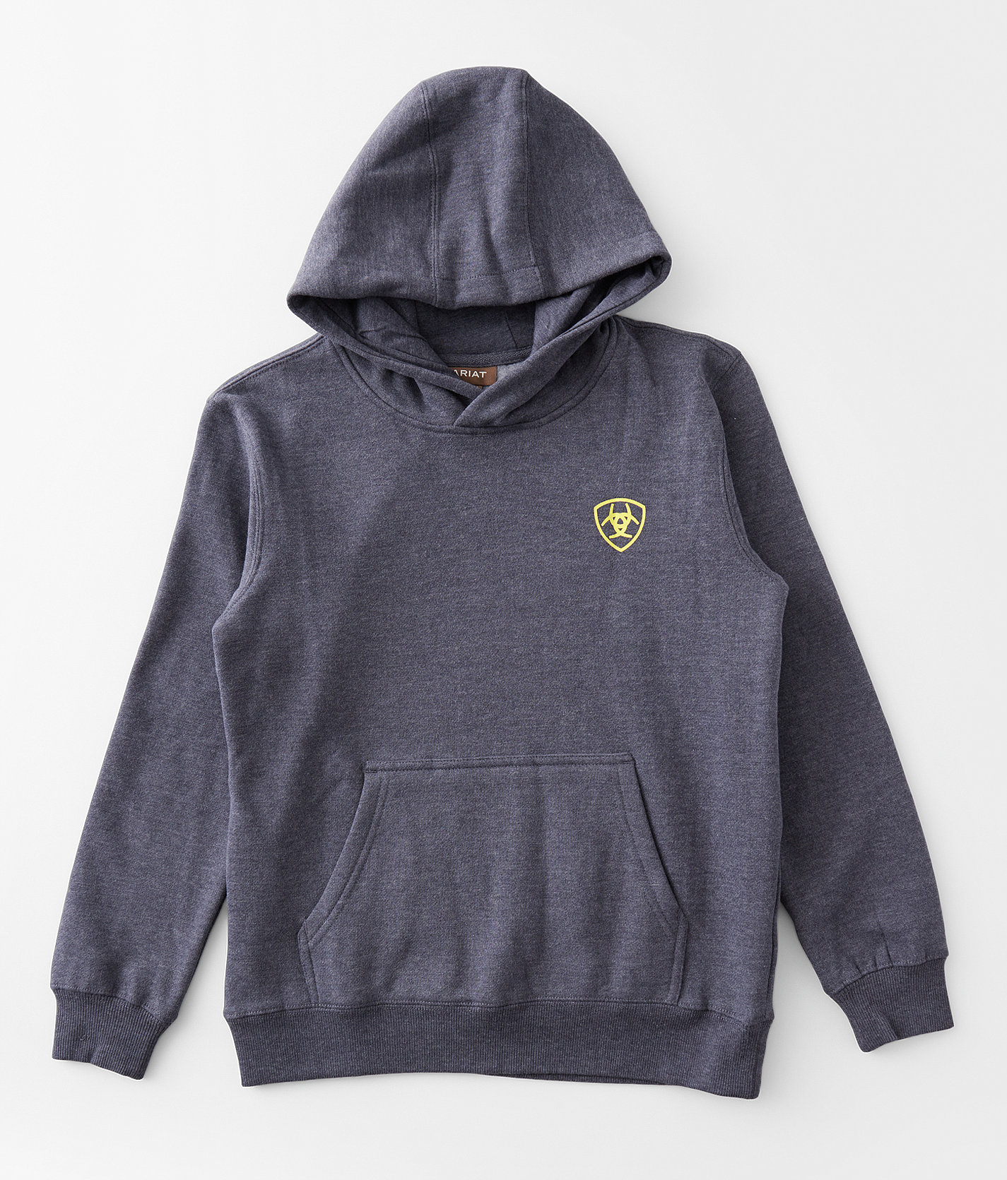 Boys - Ariat Gradient Badge Hooded Sweatshirt - Boy's Sweatshirts in Odyssey Grey Heather