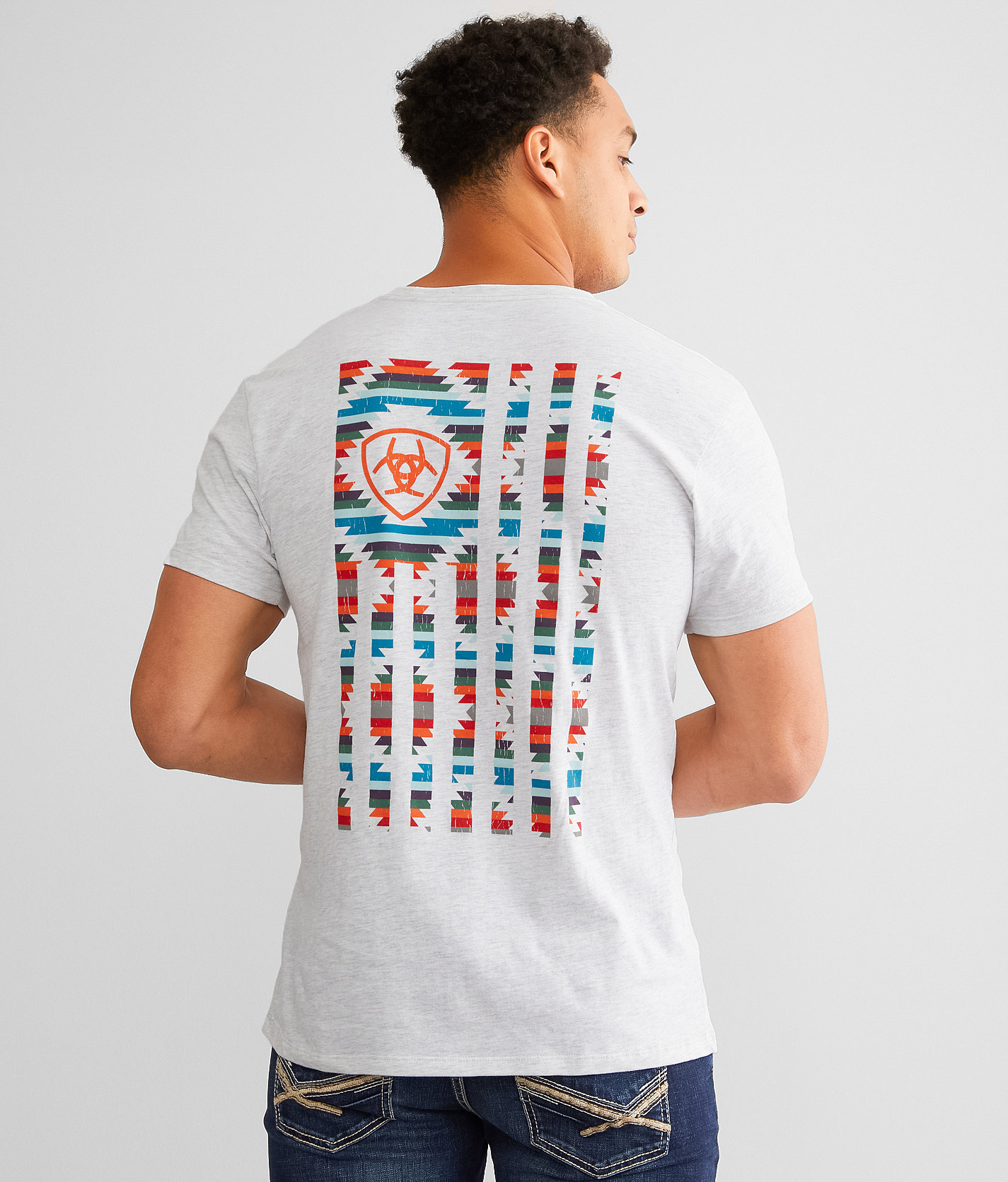 Ariat American Aztec T-Shirt - Men's T-Shirts in Ash