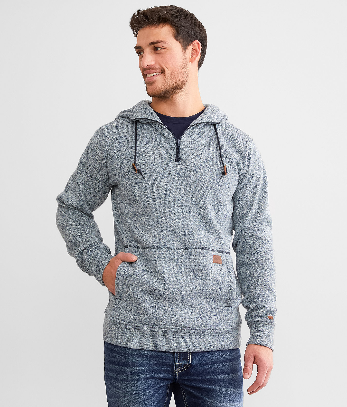 Billabong Rasta Sweater Knit Hoodie - Men's Sweatshirts in Navy Heather