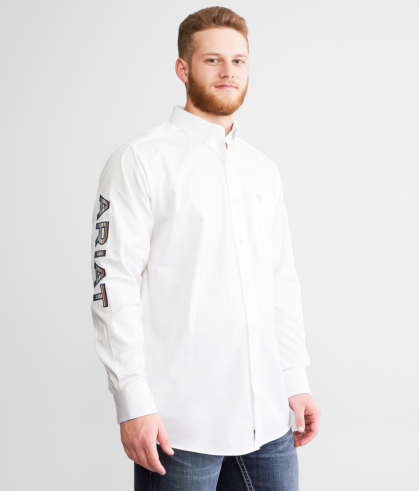 Ariat Team Logo Twill Shirt - Men's Shirts in White