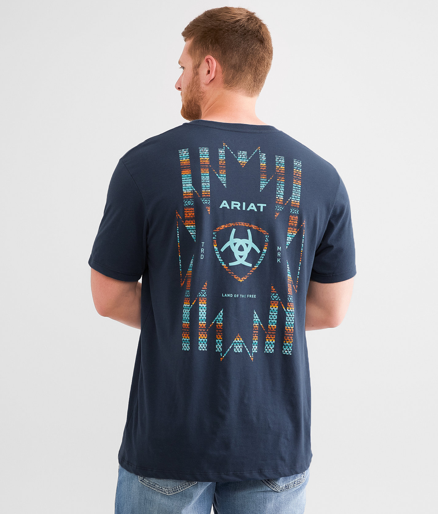 Ariat Negative Patch T-Shirt - Men's T-Shirts in Blue Dusk