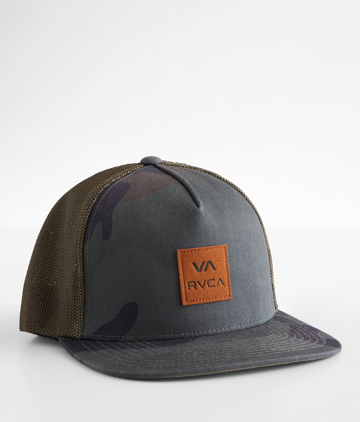 RVCA Juniper 110 Flexfit Trucker Hat - Men's Hats in Camo