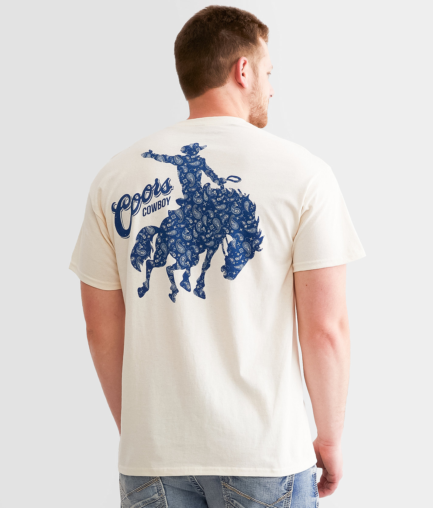 Brew City Coors® Paisley Bronco T-Shirt - Men's T-Shirts in Natural