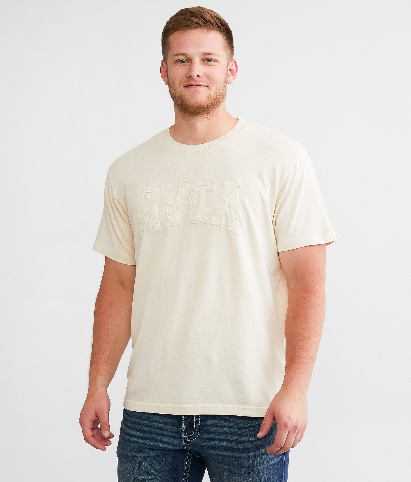 RVCA Applicade T-Shirt - Men's T-Shirts in Silver Bleach