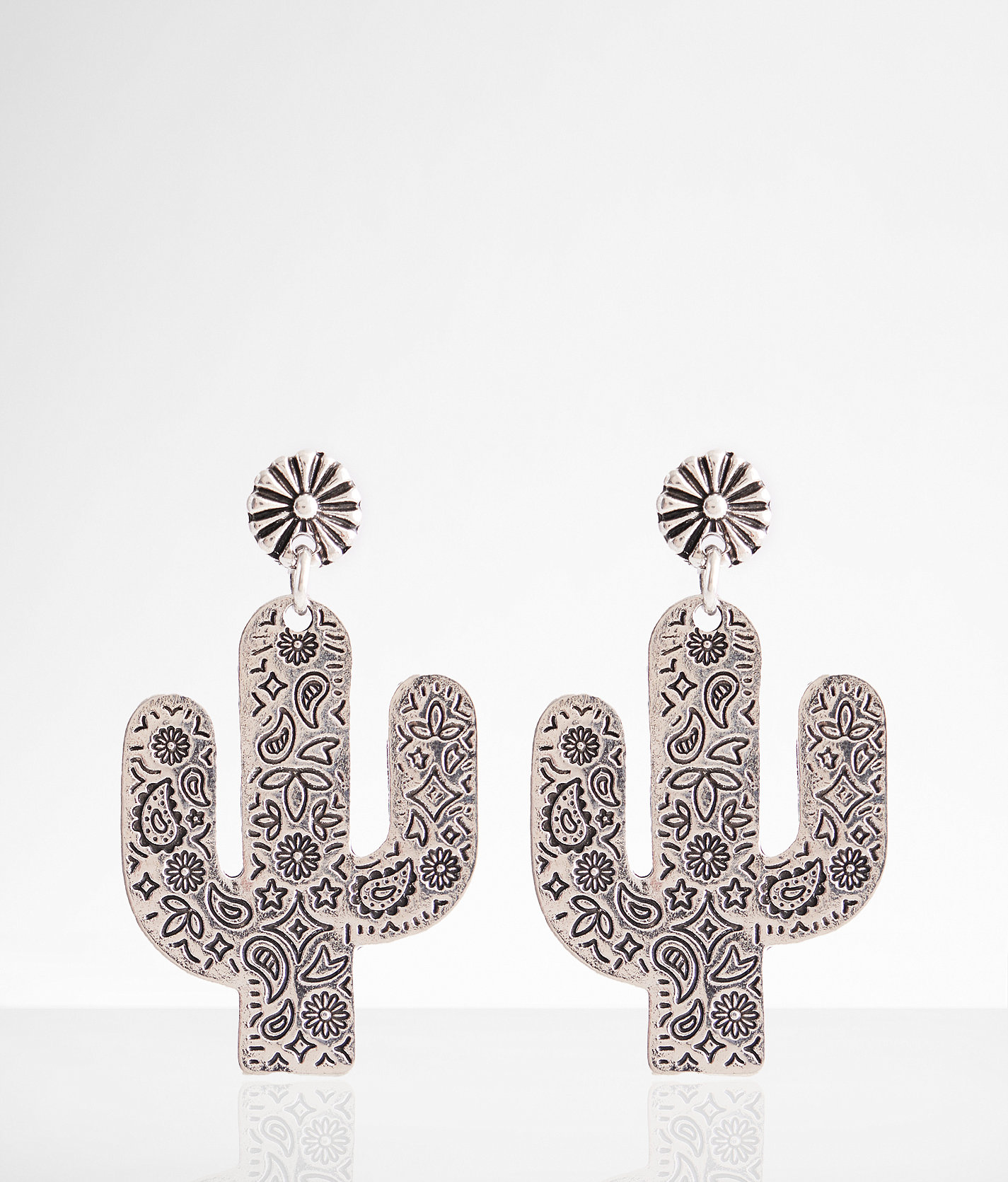 boutique by BKE Cactus Earring - Women's Jewelry in Silver