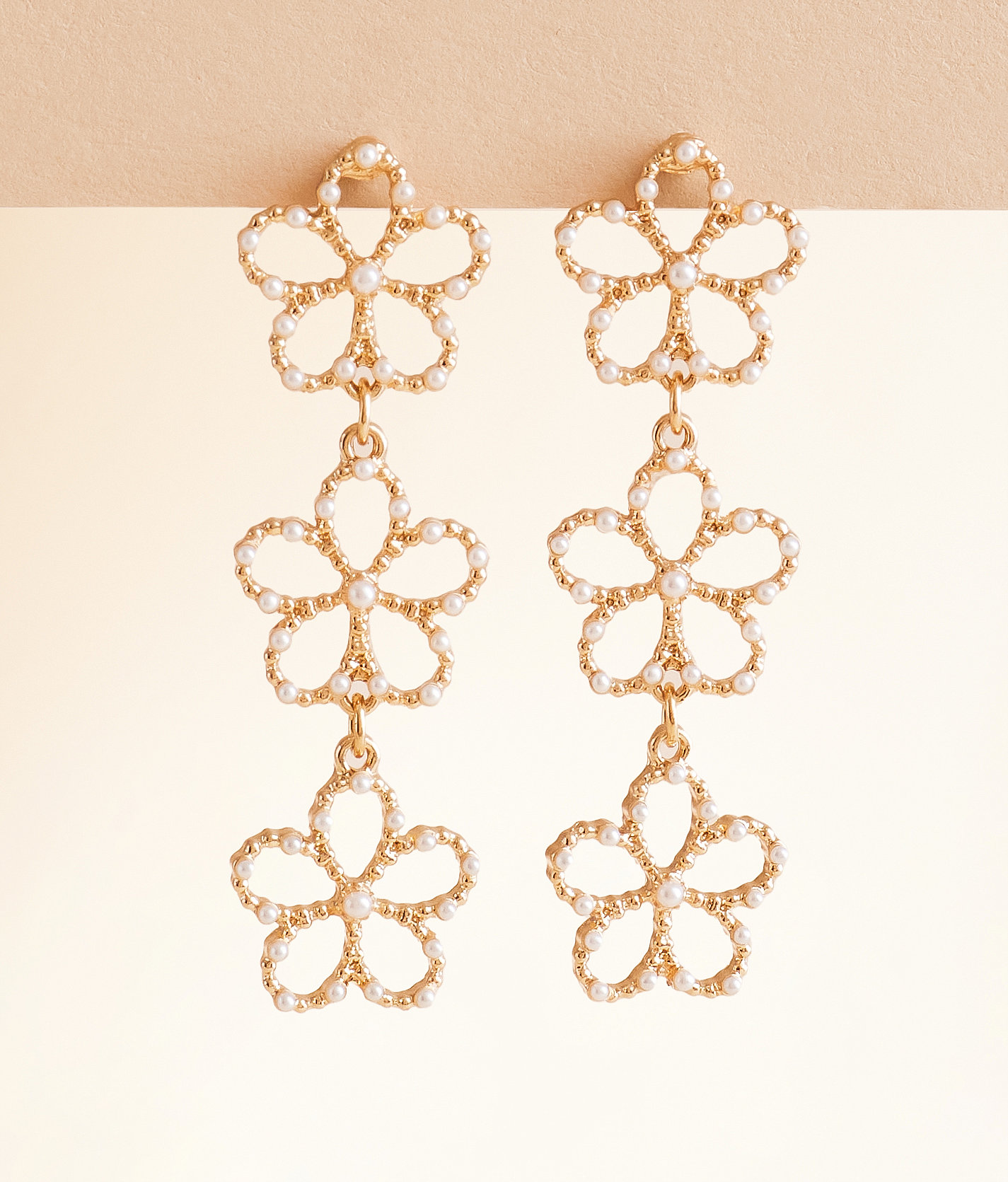 boutique by BKE Floral Cut-Out Earring - Women's Jewelry in Gold