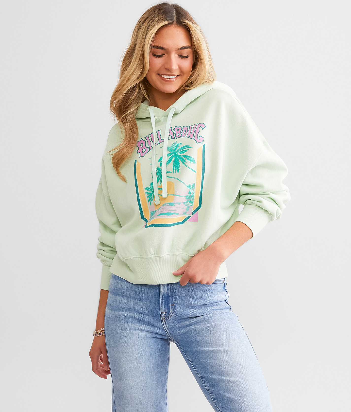 Billabong All Time Hooded Sweatshirt - Women's Sweatshirts in Sweet Mint
