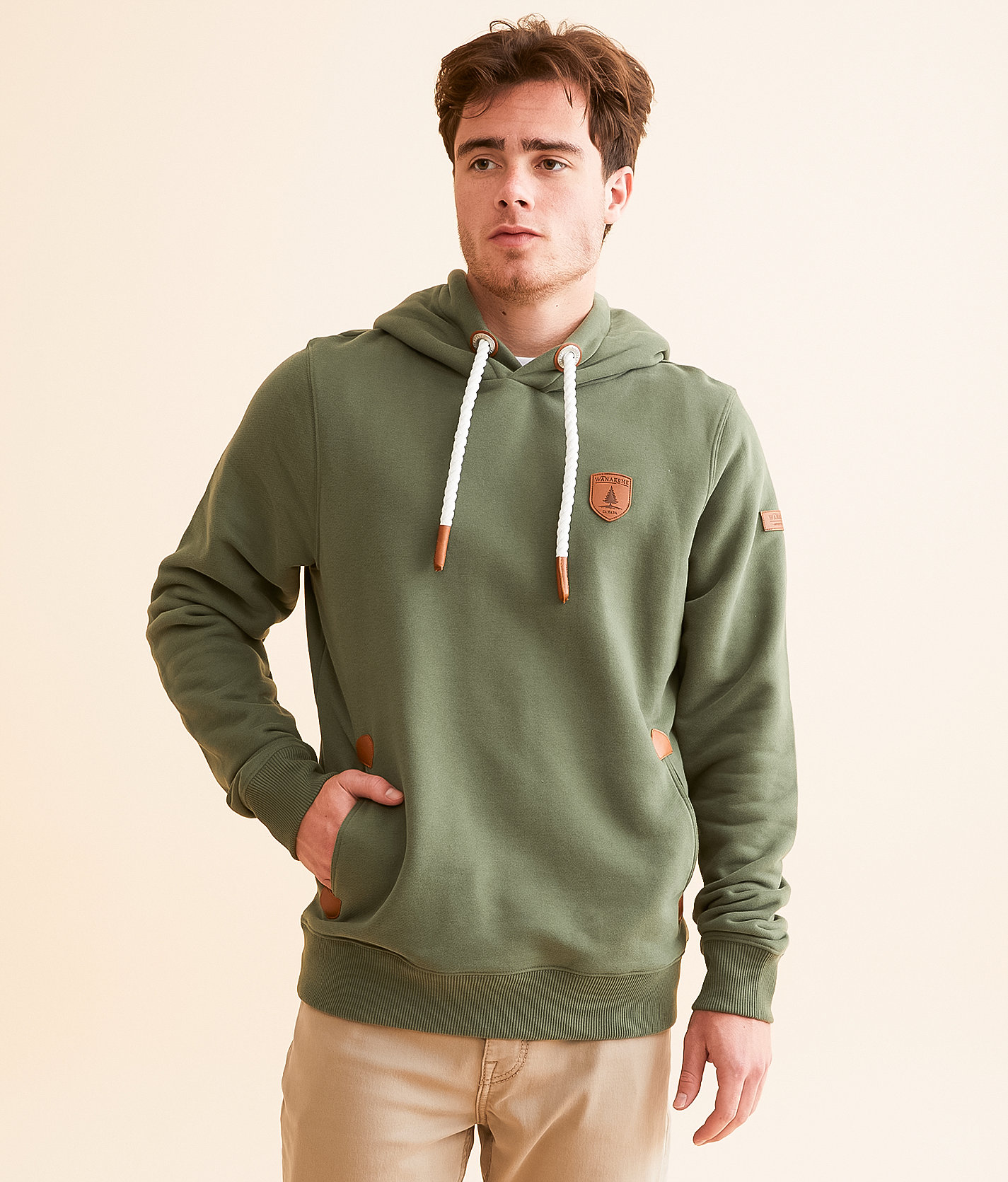 Wanakome Fairfax Hooded Sweatshirt - Men's Sweatshirts in Tank Green