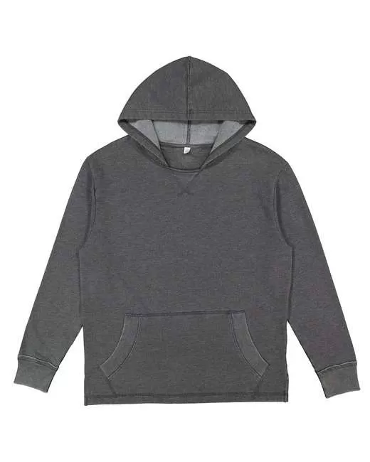 LAT 6936 Adult Vintage Wash Fleece Hooded Sweatshirt