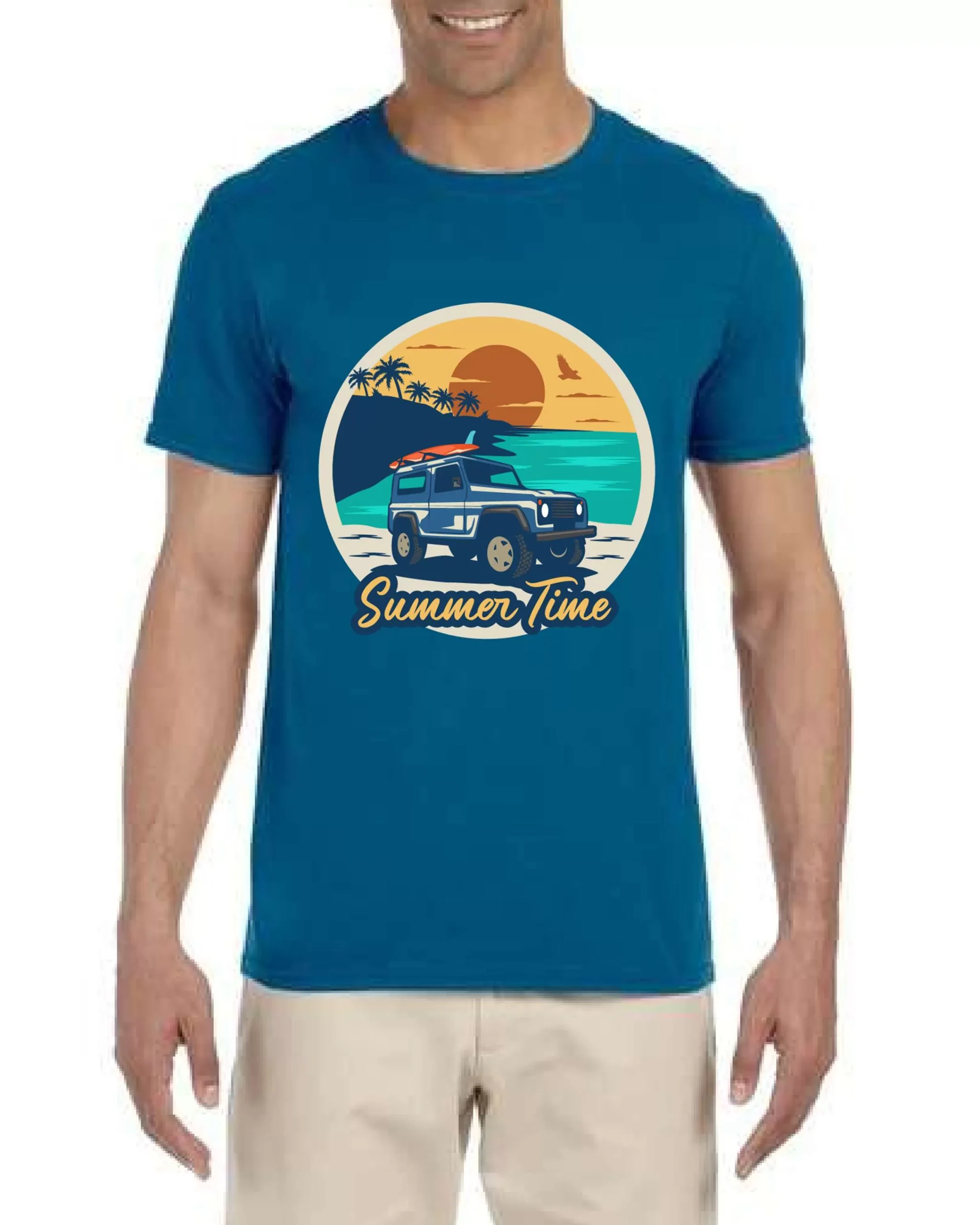 Ustradeent Hawaiin Beach Sunset On The Ocean Summer Graphic T-Shirt For Men