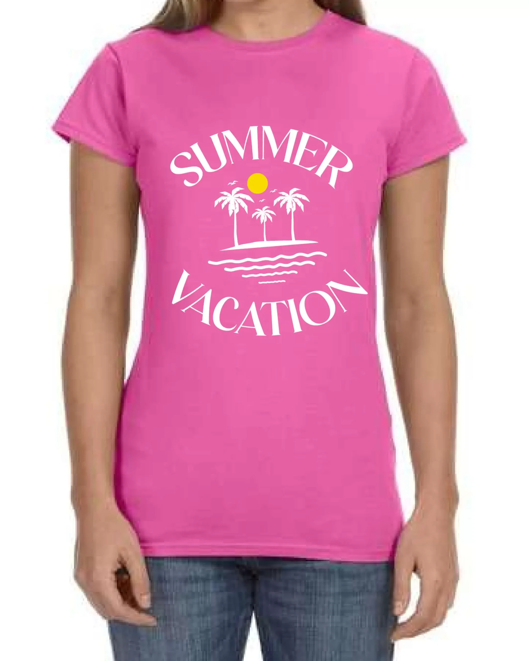 Ustradeent Summer Vacation Hawaiian Palm Beach Graphic Tshirt For Women